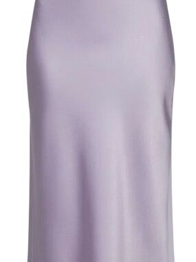 Rachel Lavender Satin Midi Skirt